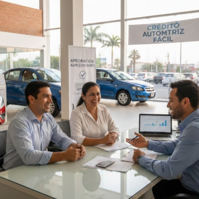 Credito automotriz facil en México: guía realista 2026 para aprobar aun con Buró, comparar tasas, calcular mensualidad y evitar fraudes.