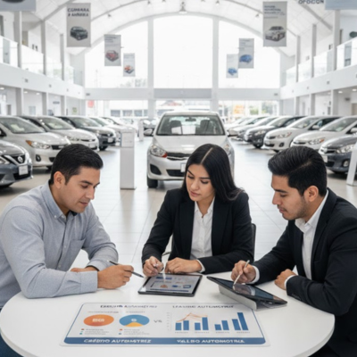 Comparativa completa de leasing automotriz vs crédito en México: costos, valor residual, seguros, deducciones y cuándo conviene cada opción en 2026.