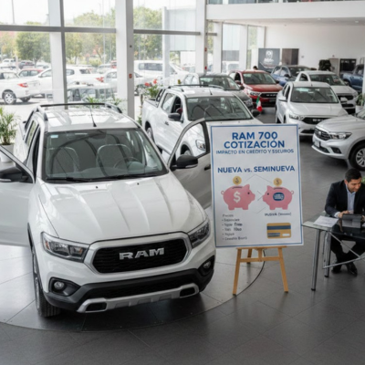 RAM 700 nueva o seminueva: cómo cambia la cotización, el financiamiento y el seguro en México. Compara tasas, plazos y costo total antes de decidir.