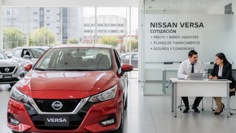 ¿Quieres cotizar un Nissan Versa? Descubre precio, bonos y cuotas.
