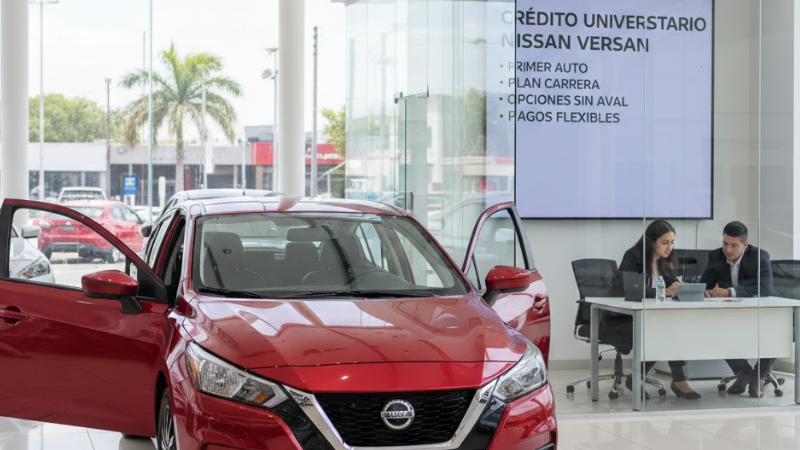 ¿Buscas tu primer auto como estudiante? Descubre cómo financiar un Nissan Versa en México.